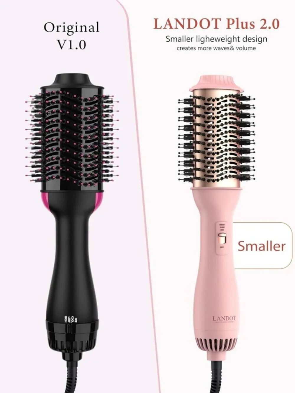 One-Step Hot Air Brush Dryer for Smooth Blowout & Volume - Hair Styling Tool